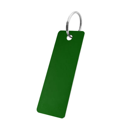 Porte-clés numéroté avec texte en aluminium anodisé rectangle - 70 x 25 mm - par pièce