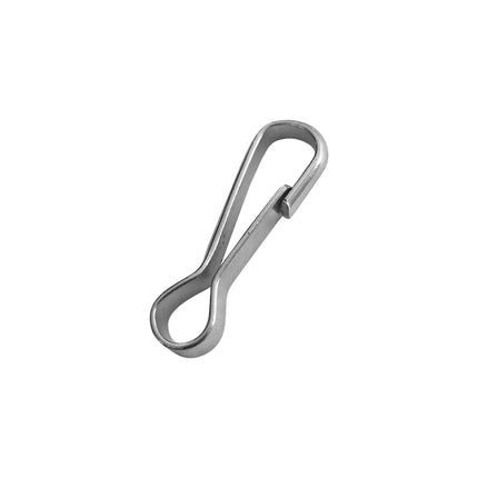 Mousqueton simplex acier nickelé - 39 x 12 mm - par pièce