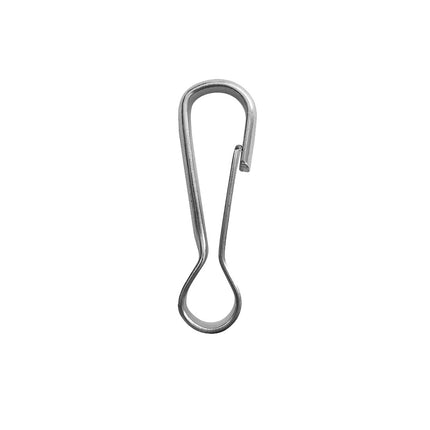 Mousqueton simplex acier nickelé - 39 x 12 mm - par pièce