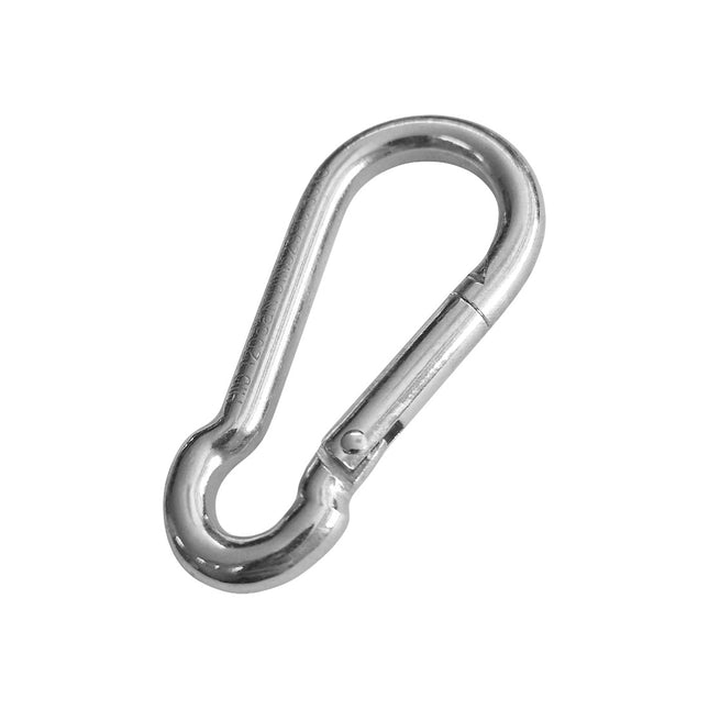 Mousqueton argenté - acier galvanisé - 60 x 39 mm - par pièce