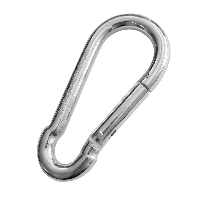 Mousqueton argenté - acier galvanisé - 80 x 39 mm - par pièce