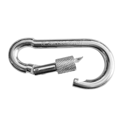 Mousqueton avec vis de sécurité - acier galvanisé - 70 x 34 mm - par pièce