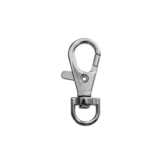 Mousquetons à pompe- 35 x 16 mm - acier nickelé - par 10 pièces