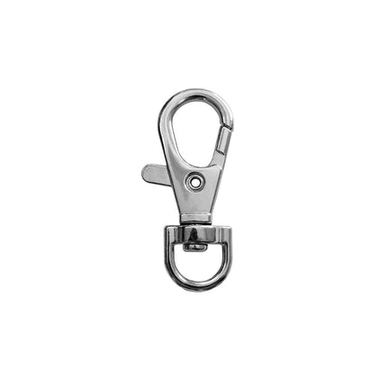 Mousquetons à pompe- 35 x 16 mm - acier nickelé - par 10 pièces