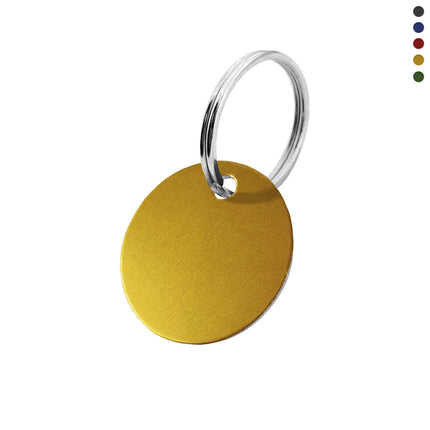 Porte-clés en aluminium anodisé rond - par pièce