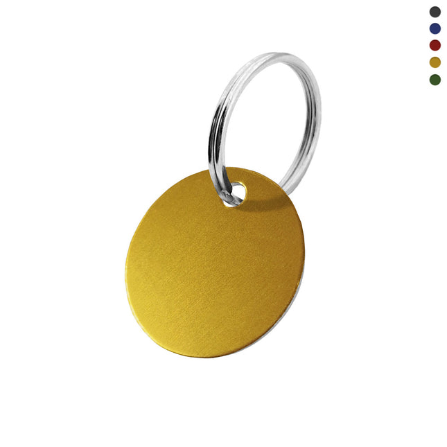 Porte-clés en aluminium anodisé rond - par pièce