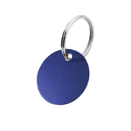 Porte-clés en aluminium anodisé rond - par pièce