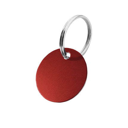 Porte-clés en aluminium anodisé rond - par pièce