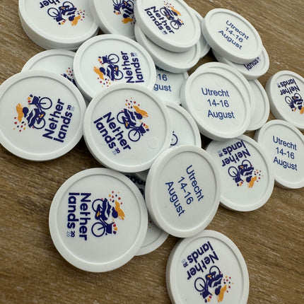 Jetons caddie personnalisés format 1 € - 100 pièces