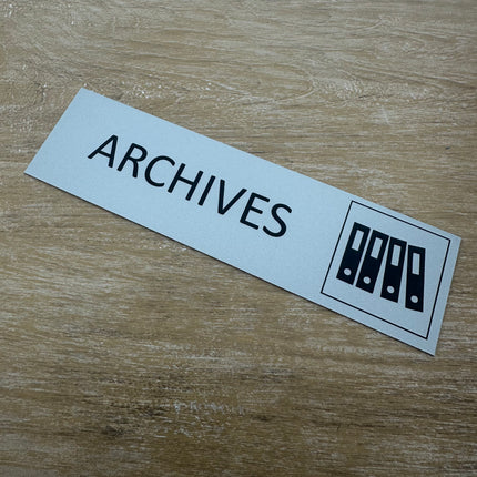 Plaque de porte Archives -  aluminium - 165 x 45 mm