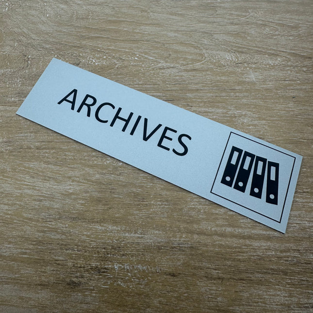 Plaque de porte Archives -  aluminium - 165 x 45 mm