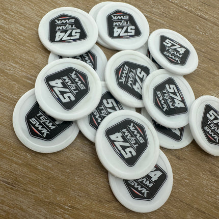 Jetons personnalisés blancs - Ø28 mm - 100 pièces