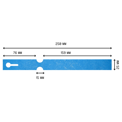 Étiquettes à boucle Tyvek - 250 x 25 mm - 1500 étiquettes sur rouleau