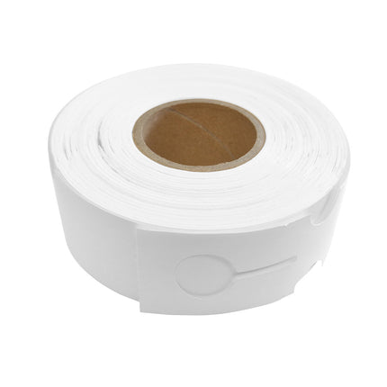 Étiquettes à boucles PEHD - 215 x 35 mm - en blanc - pour imprimante transfert thermique - 200 étiquettes sur rouleau