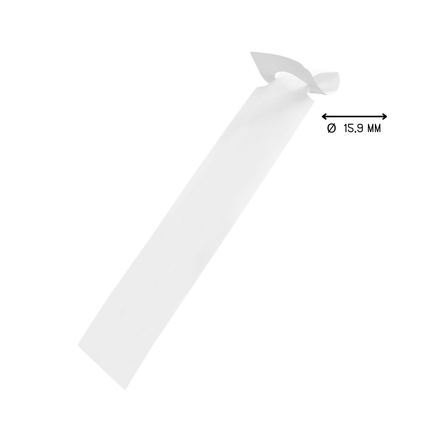 Étiquettes à boucles PEHD - 215 x 35 mm - en blanc - pour imprimante transfert thermique - 200 étiquettes sur rouleau