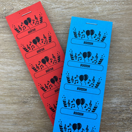 Carnet de tickets fête à personnaliser - 1000 tickets
