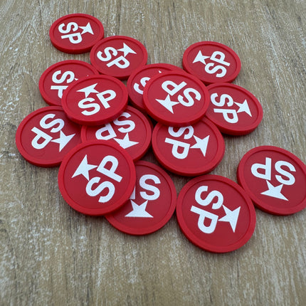 Jetons caddie personnalisés format 1 € - 100 pièces