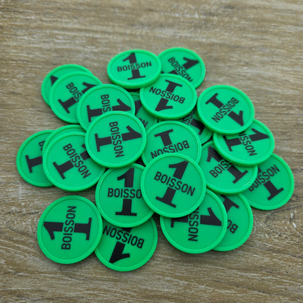 Jetons pour buvette 1 boisson Ø29 mm - 100 pièces