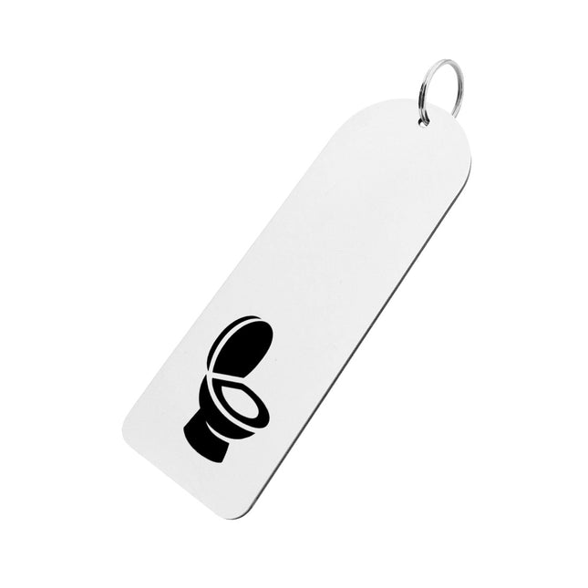 Porte-clés XL toilettes - 150 x 50 mm  - par pièce