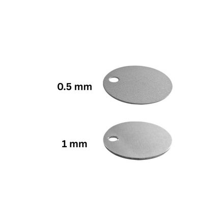 Porte-clés argenté numéroté poinçonné en aluminium anodisé - 30 mm - par pièce