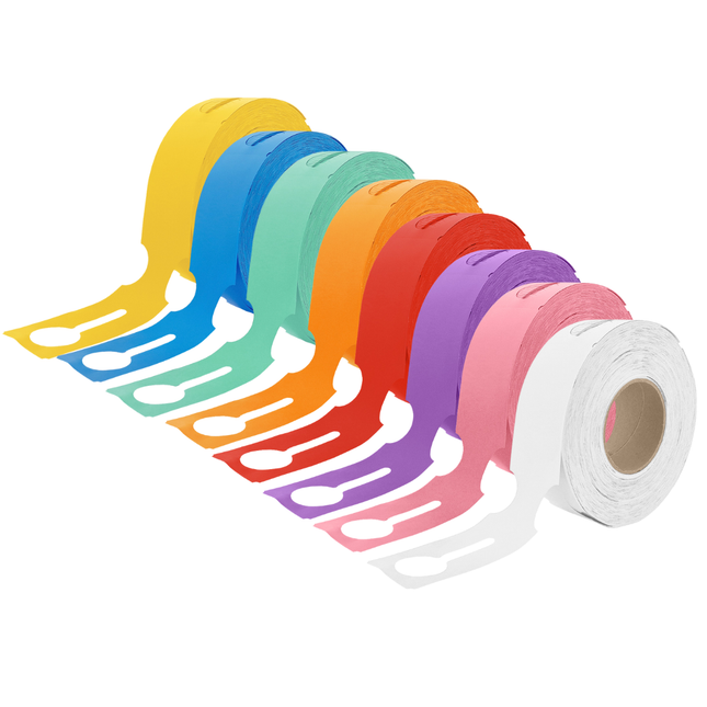 Grandes étiquettes à boucle sur rouleau - 273 x 59 mm - pour imprimante transfert thermique - 500 étiquettes