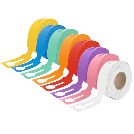 Grandes étiquettes à boucle sur rouleau - 273,5 x 59 mm - pour imprimante transfert thermique - 500 étiquettes