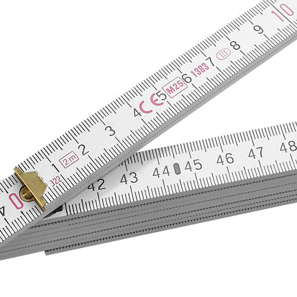 Mètre pliant en bois personnalisé avec logo - 2 m - par pièce