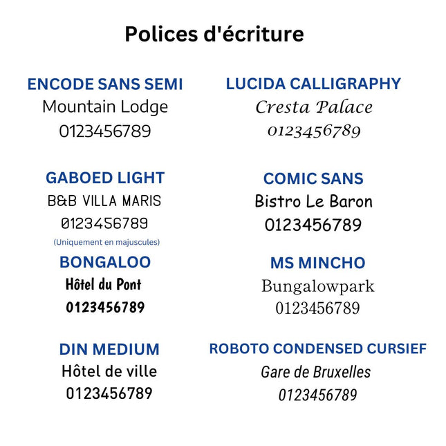 Plaque de porte personnalisée Aqualina - aluminium