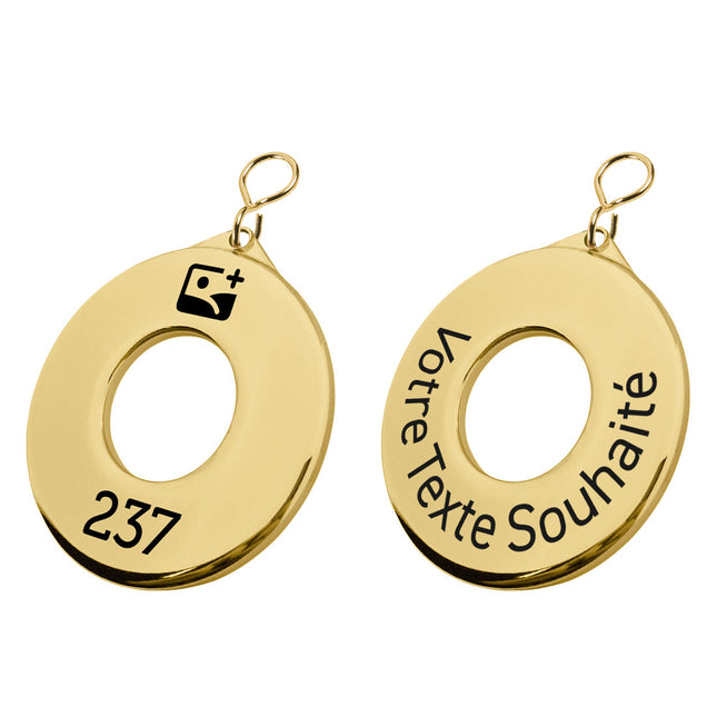 Porte-clés hôtel Magique gravé en laiton -Ø70 mm - par pièce