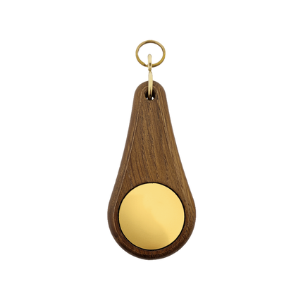 Porte-clés hôtel Oaky Drop marron foncé -110 x 55 mm - bois - par pièce