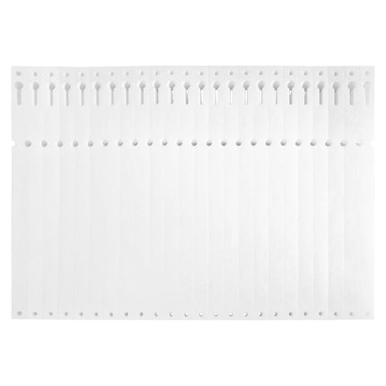 Étiquettes à boucle blanches Tyvek - 220  x 12,7 mm - pour imprimante matricielle - 1000 étiquettes