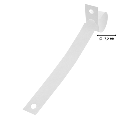 Étiquettes à boucle blanches Tyvek - 220  x 12,7 mm - pour imprimante matricielle - 1000 étiquettes