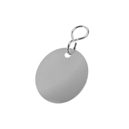 Porte-clés en acier inoxydable - 30 mm rond - par pièce