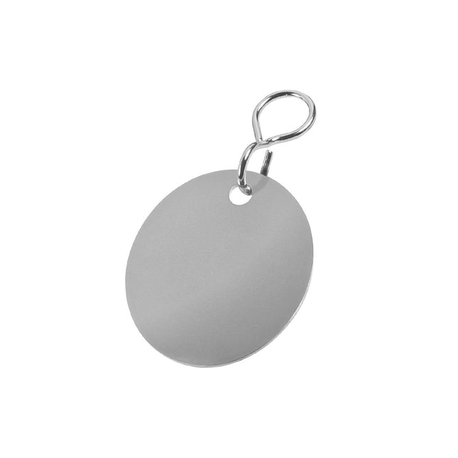 Porte-clés en acier inoxydable - 30 mm rond - par pièce