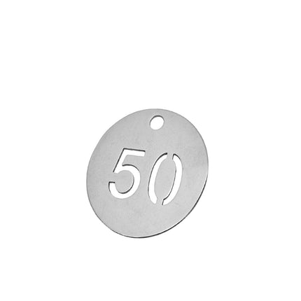 Jetons inox numérotés - Ø30 mm