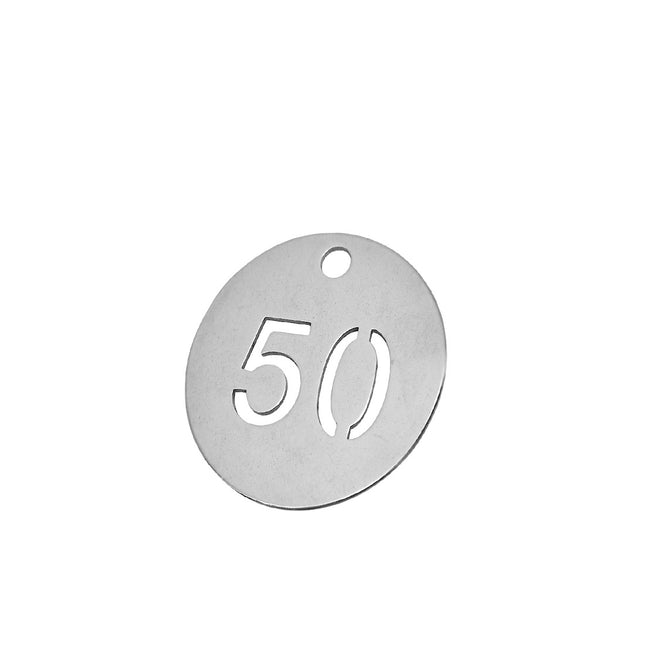 Jetons inox numérotés - Ø30 mm