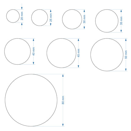 Jeton inox numéroté - par pièce