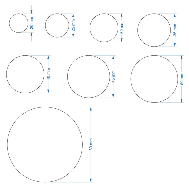 Jeton inox numéroté - par pièce