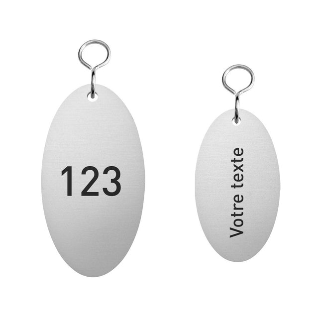 Porte-clés hôtel gravé Louis - aluminium - par pièce