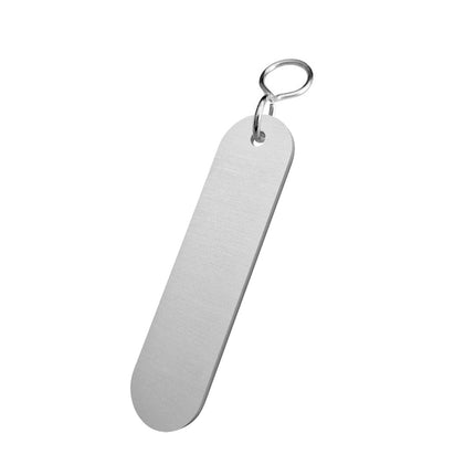 Porte-clés hôtel Victor argenté gravé - aluminium - 78 x 20 mm - par pièce