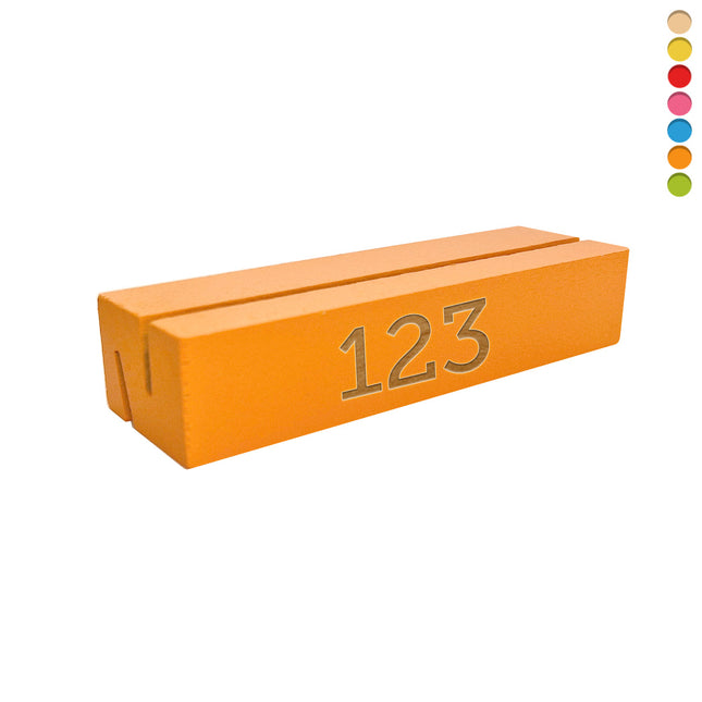 Porte-menu numéroté de table bois - 100 x 30 mm - par pièce