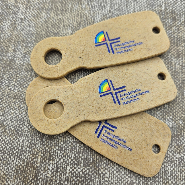 Jetons caddie personnalisés format 1 €- biodégradable - 100 pièces