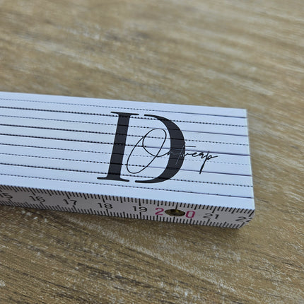 Mètre pliant en bois personnalisé avec logo - 2 m - par pièce