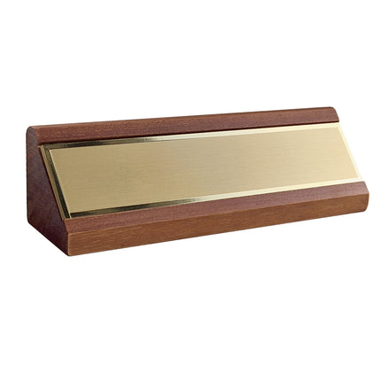 Porte-nom bois Présidium - 200 x 54 mm - par pièce
