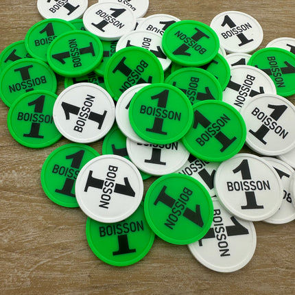 Jetons pour buvette 1 boisson Ø29 mm - 100 pièces