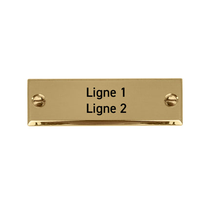 Plaque de porte personnalisé - laiton