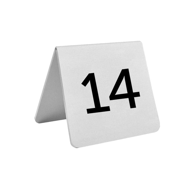 Chevalet de table numéroté aluminium Otto - 60 x 60 mm - par pièce