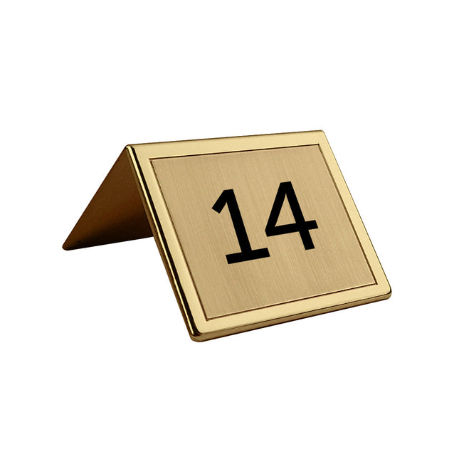 Chevalet de table numéroté laiton Excellent - 60 x 60 mm - par pièce