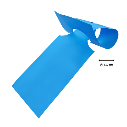 Grandes étiquettes à boucle bleues PEHD - 273,5  x 80 mm - pour imprimante transfert thermique - 500 étiquettes