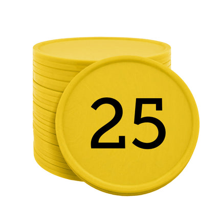 Jetons pour buvette numérotés Ø35 mm - 100 pièces
